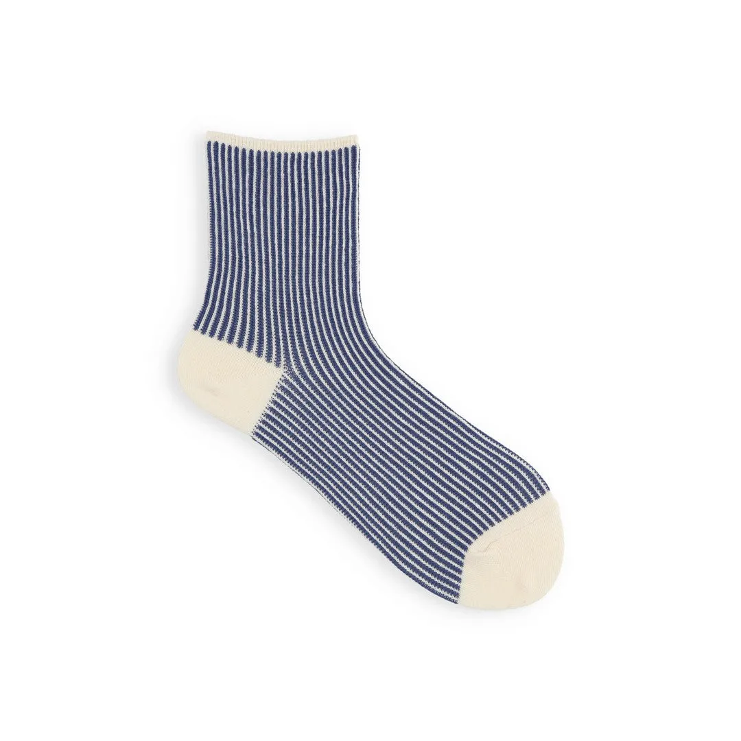 021132505 Recycled Yarn Jacquard Stripe LC Socks