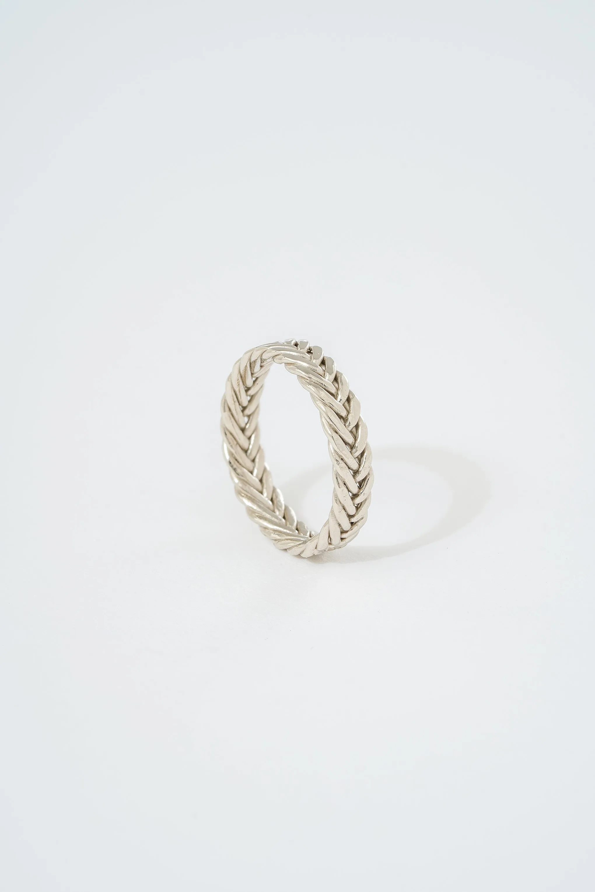 14K GOLD HERRINGBONE BRAIDED BAND SAMPLES