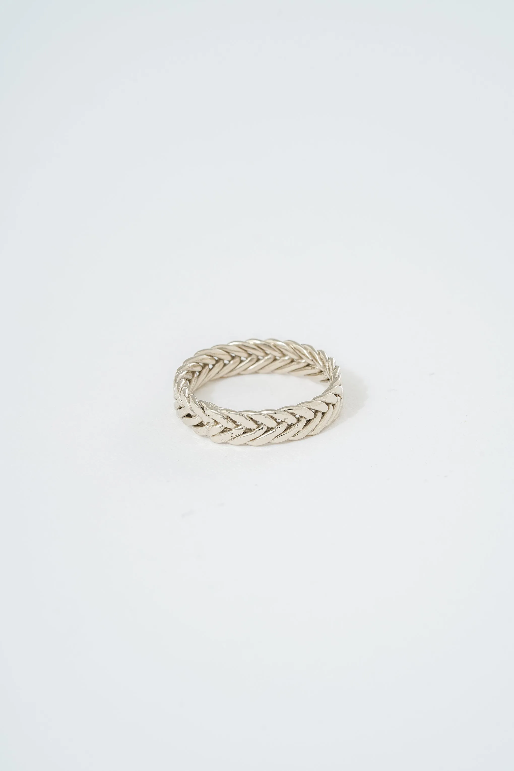 14K GOLD HERRINGBONE BRAIDED BAND SAMPLES