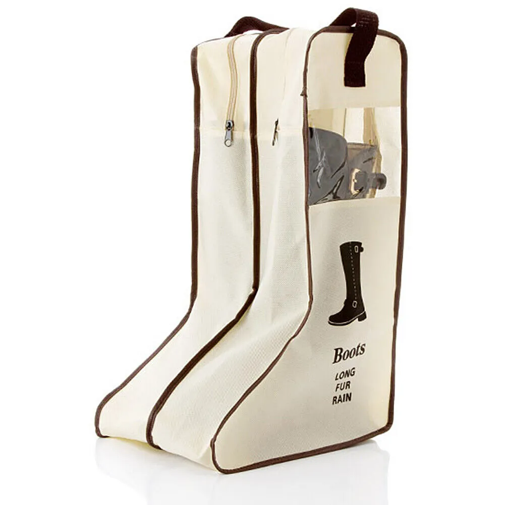 2 Pack Dust-proof Non-woven Portable Tall Boots Storage/Protector Bag Cover Case