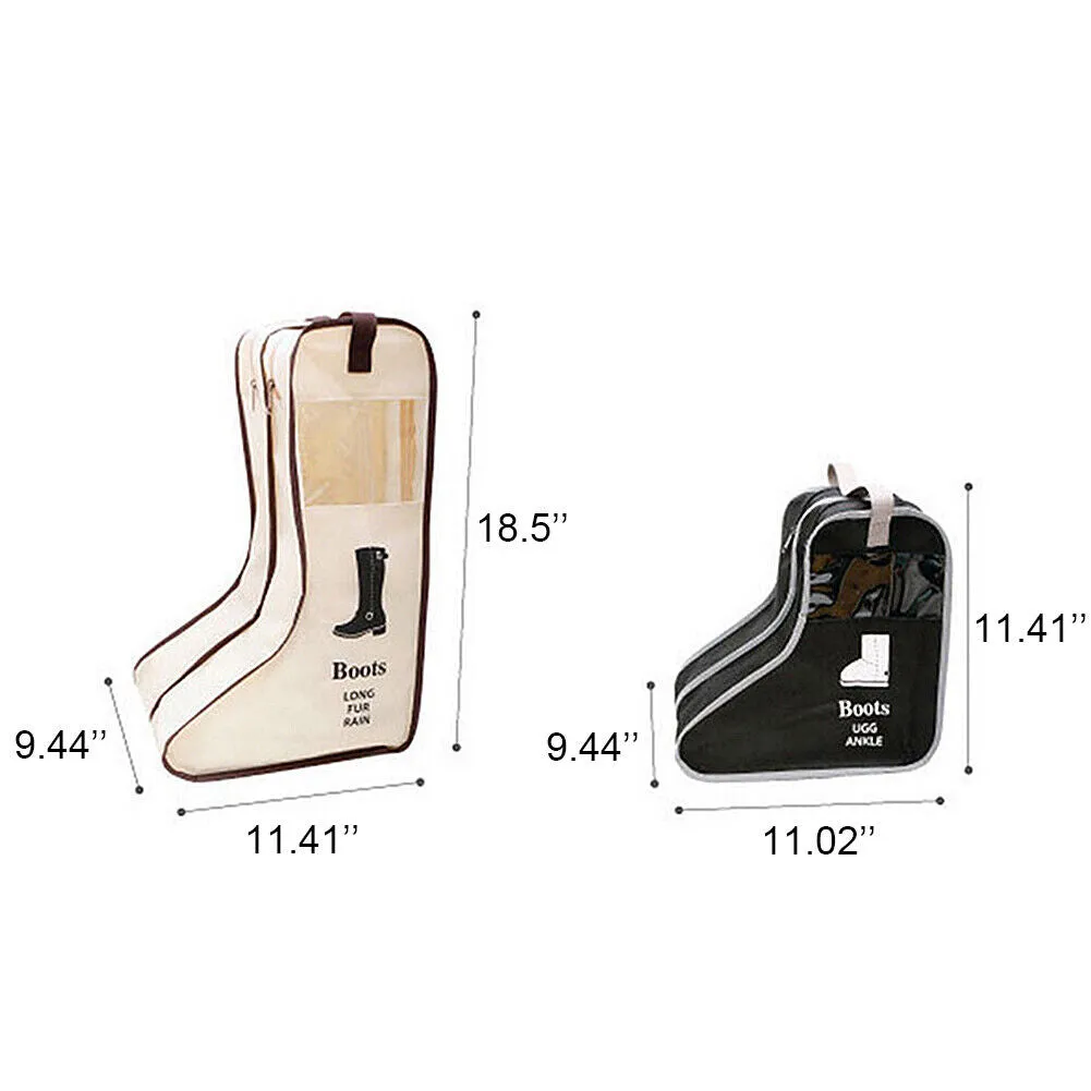 2 Pack Dust-proof Non-woven Portable Tall Boots Storage/Protector Bag Cover Case
