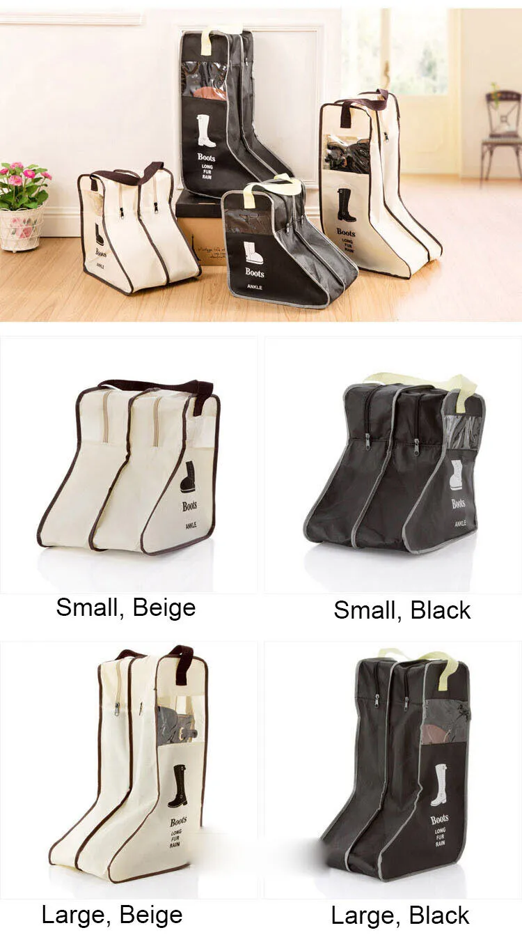 2 Pack Dust-proof Non-woven Portable Tall Boots Storage/Protector Bag Cover Case