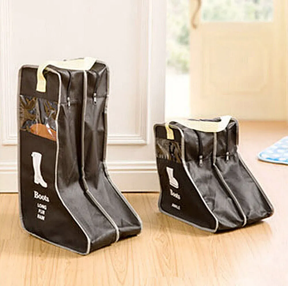 2 Pack Dust-proof Non-woven Portable Tall Boots Storage/Protector Bag Cover Case