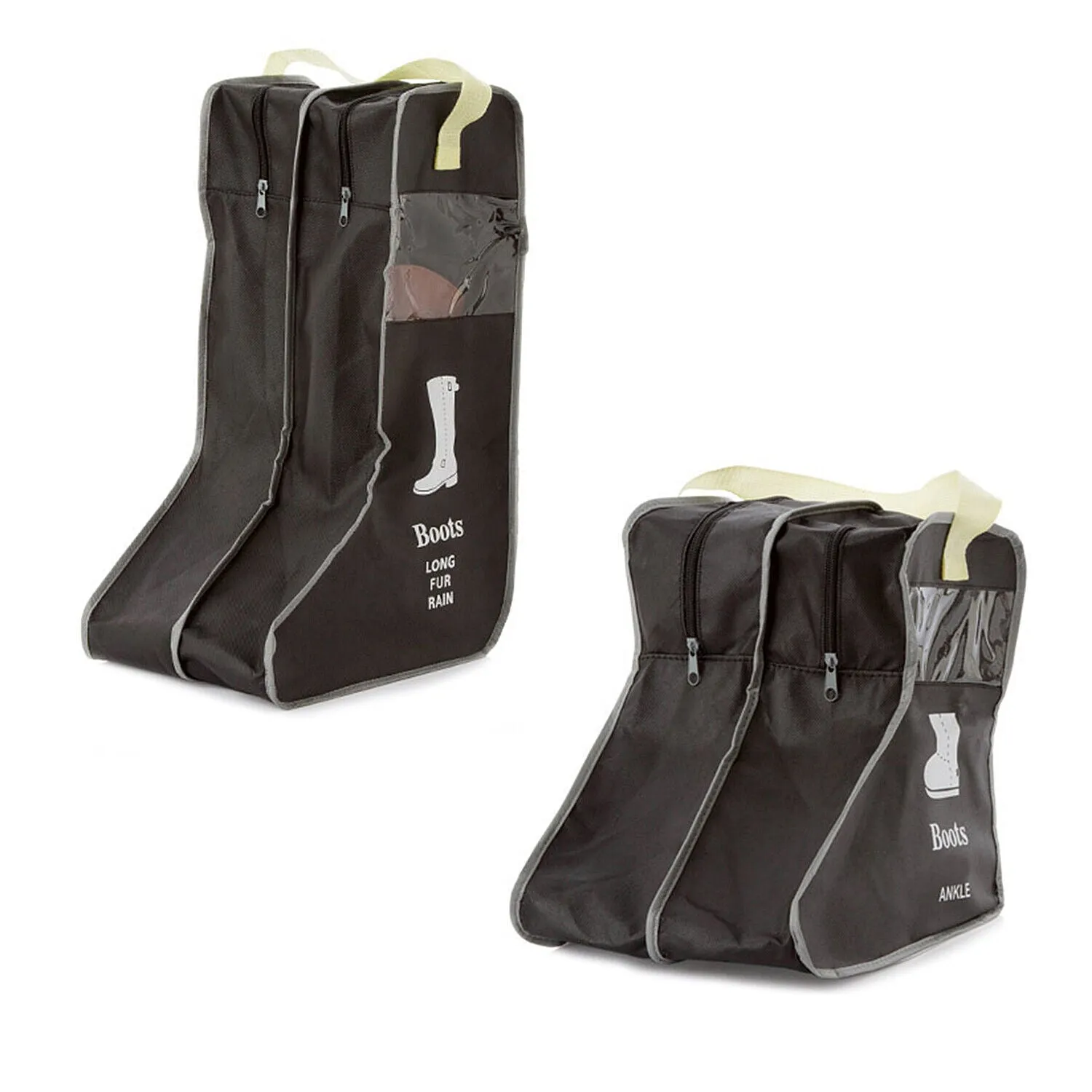 2 Pack Dust-proof Non-woven Portable Tall Boots Storage/Protector Bag Cover Case