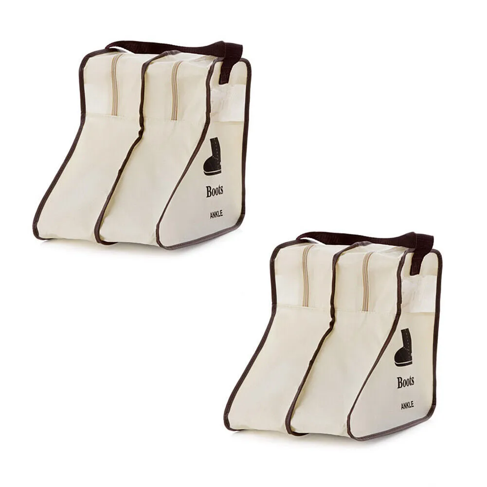 2 Pack Dust-proof Non-woven Portable Tall Boots Storage/Protector Bag Cover Case