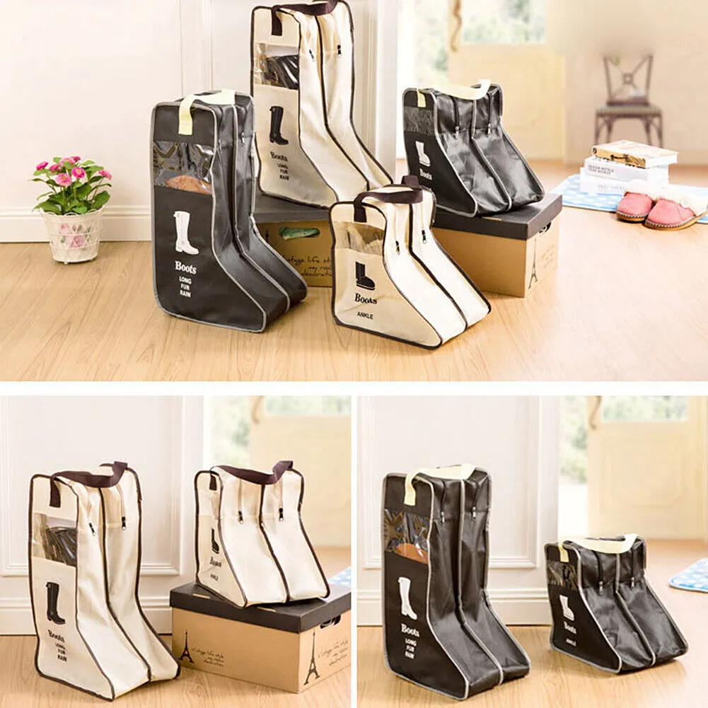 2 Pack Dust-proof Non-woven Portable Tall Boots Storage/Protector Bag Cover Case