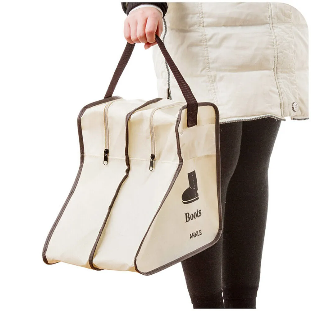 2 Pack Dust-proof Non-woven Portable Tall Boots Storage/Protector Bag Cover Case