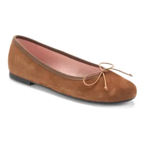 49909 - Teens Rust Suede Bow Shoe