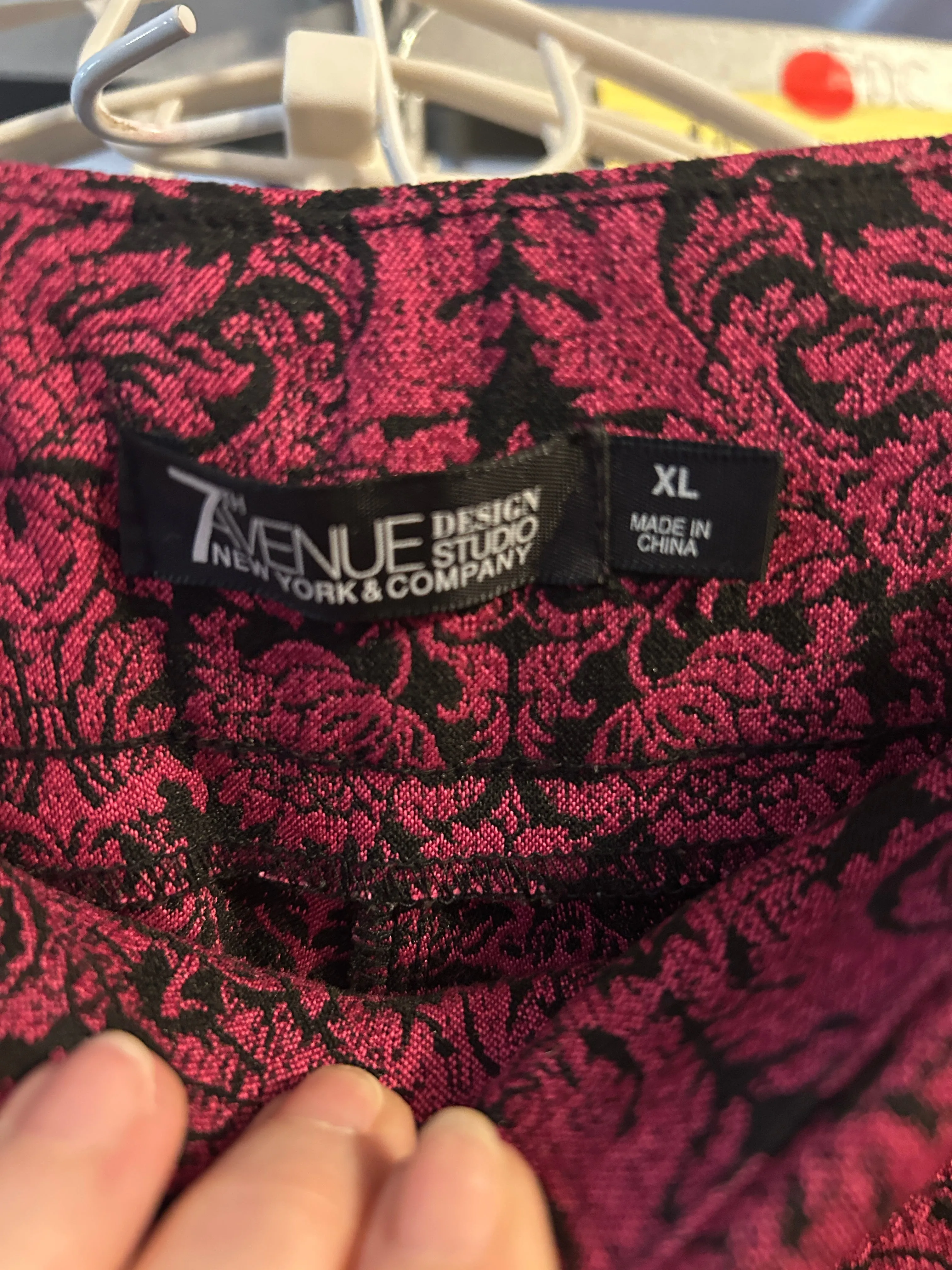 7th Avenue Design Studio New York & Company Jacquard Pants - Size XL