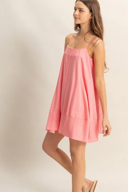 A-Line Flowy Mini Cami Dress with Pockets – Casual & Chic Spaghetti Strap Dress with Functional Pockets for a Relaxed Summer Look