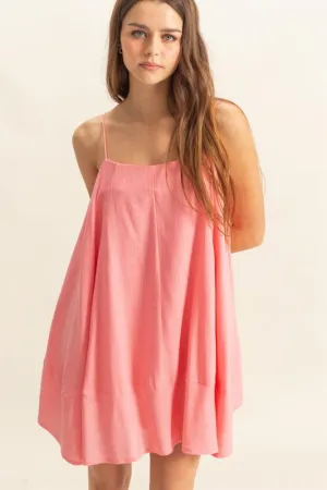 A-Line Flowy Mini Cami Dress with Pockets – Casual & Chic Spaghetti Strap Dress with Functional Pockets for a Relaxed Summer Look