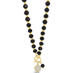 Absolute Gold & Black TBar Necklace