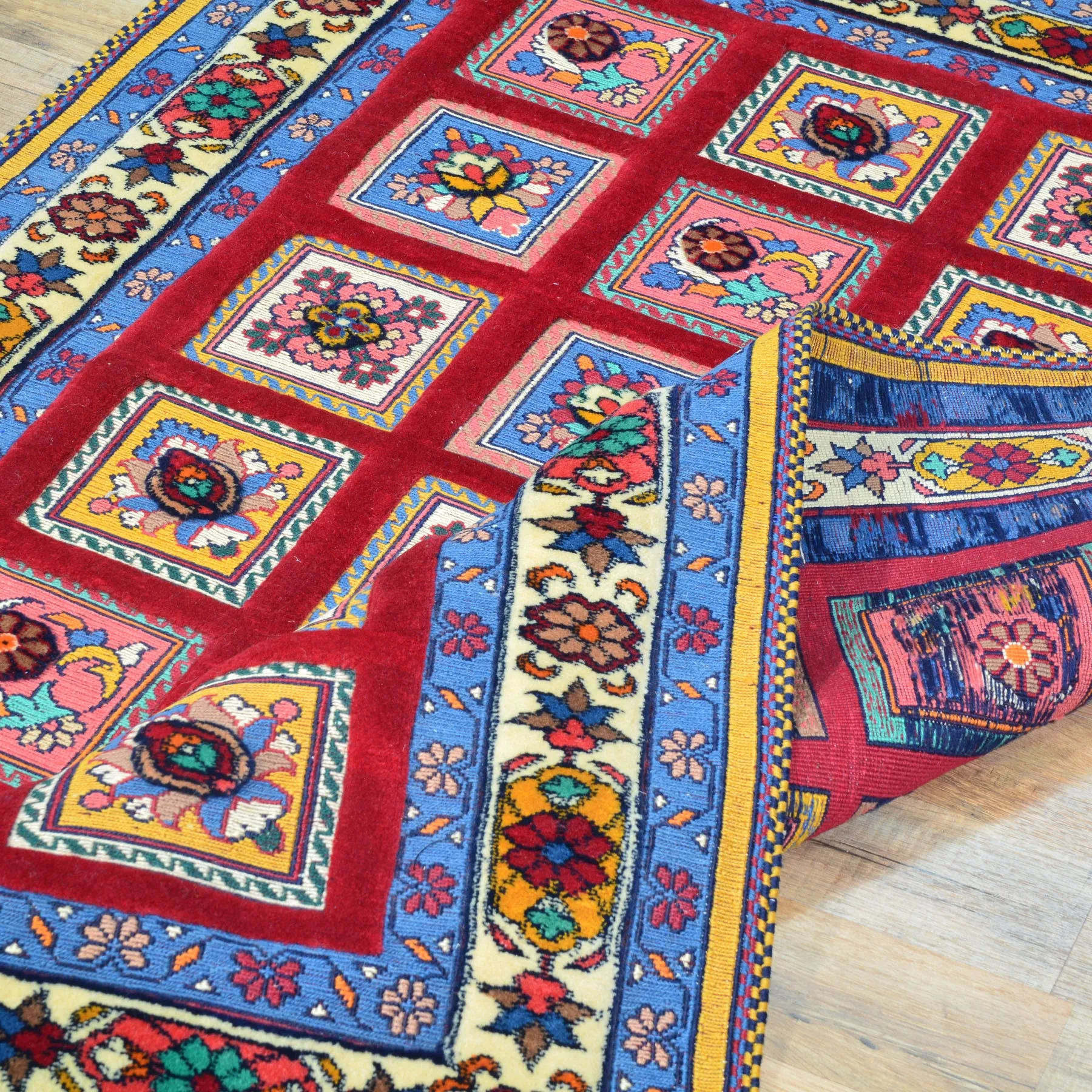Afghan Tribal Hand-Knotted Sumack Wool Rug (Size 3.8 X 6.0) Cwral-9633