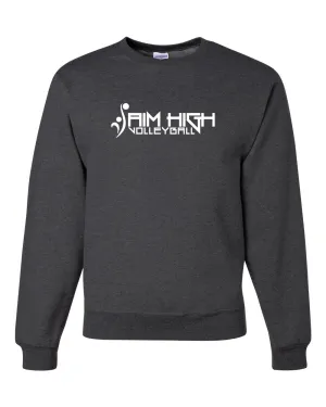 AIM HIGH VOLLEYBALL Jerzees Crew Neck Heathered Black