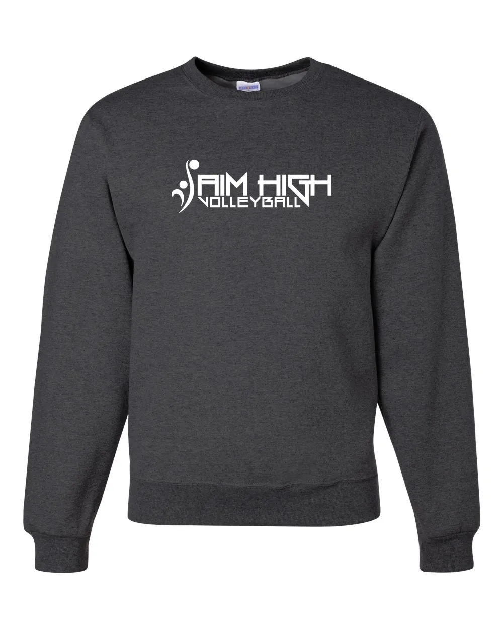 AIM HIGH VOLLEYBALL Jerzees Crew Neck Heathered Black