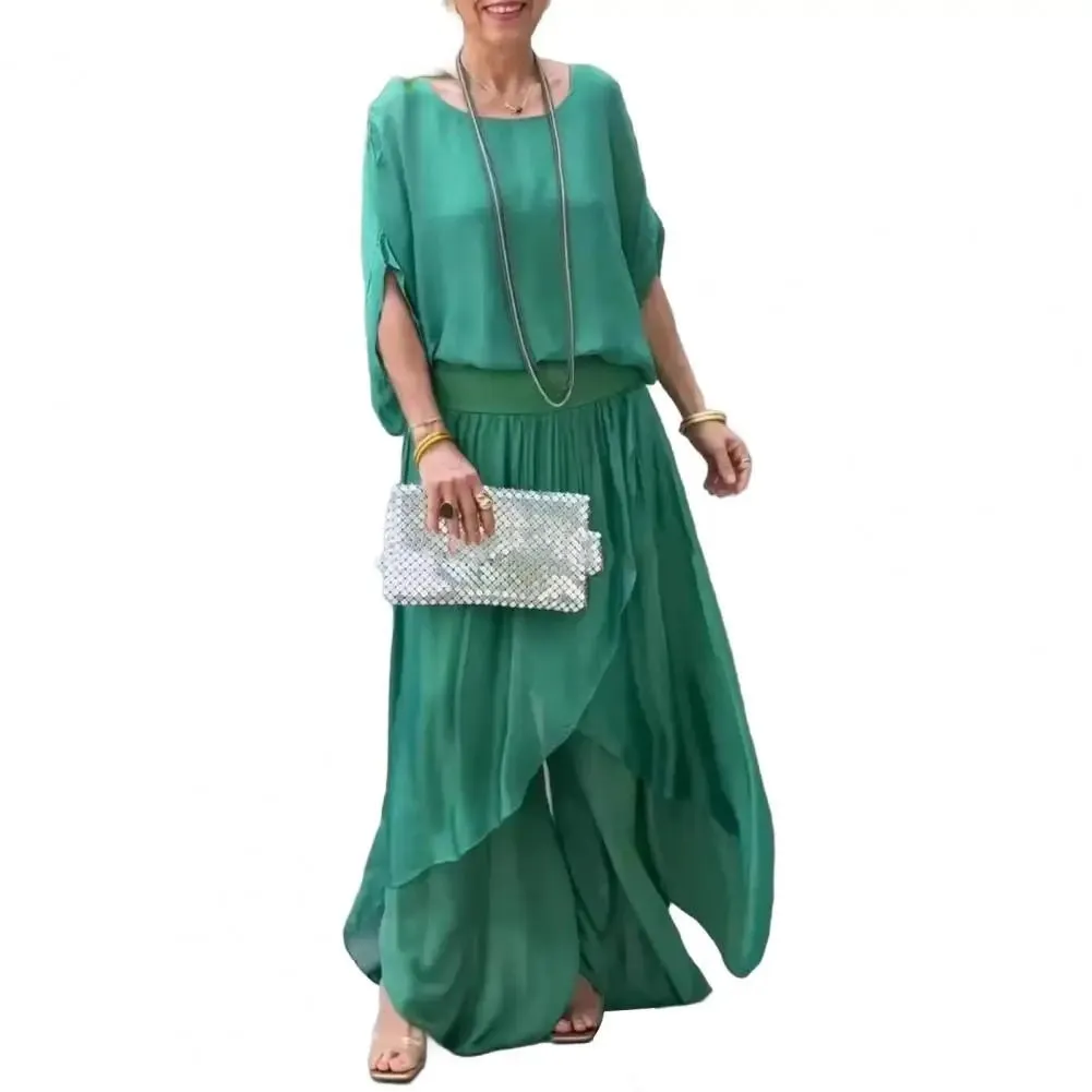 Airelle Two-Piece | 2-Piece Women’s Chiffon Top & Wide-Leg Pants Set