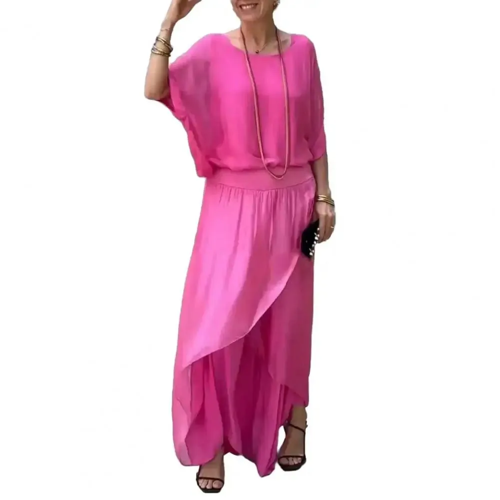 Airelle Two-Piece | 2-Piece Women’s Chiffon Top & Wide-Leg Pants Set