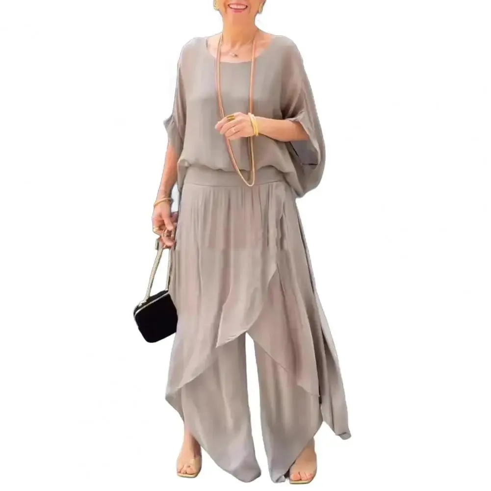 Airelle Two-Piece | 2-Piece Women’s Chiffon Top & Wide-Leg Pants Set
