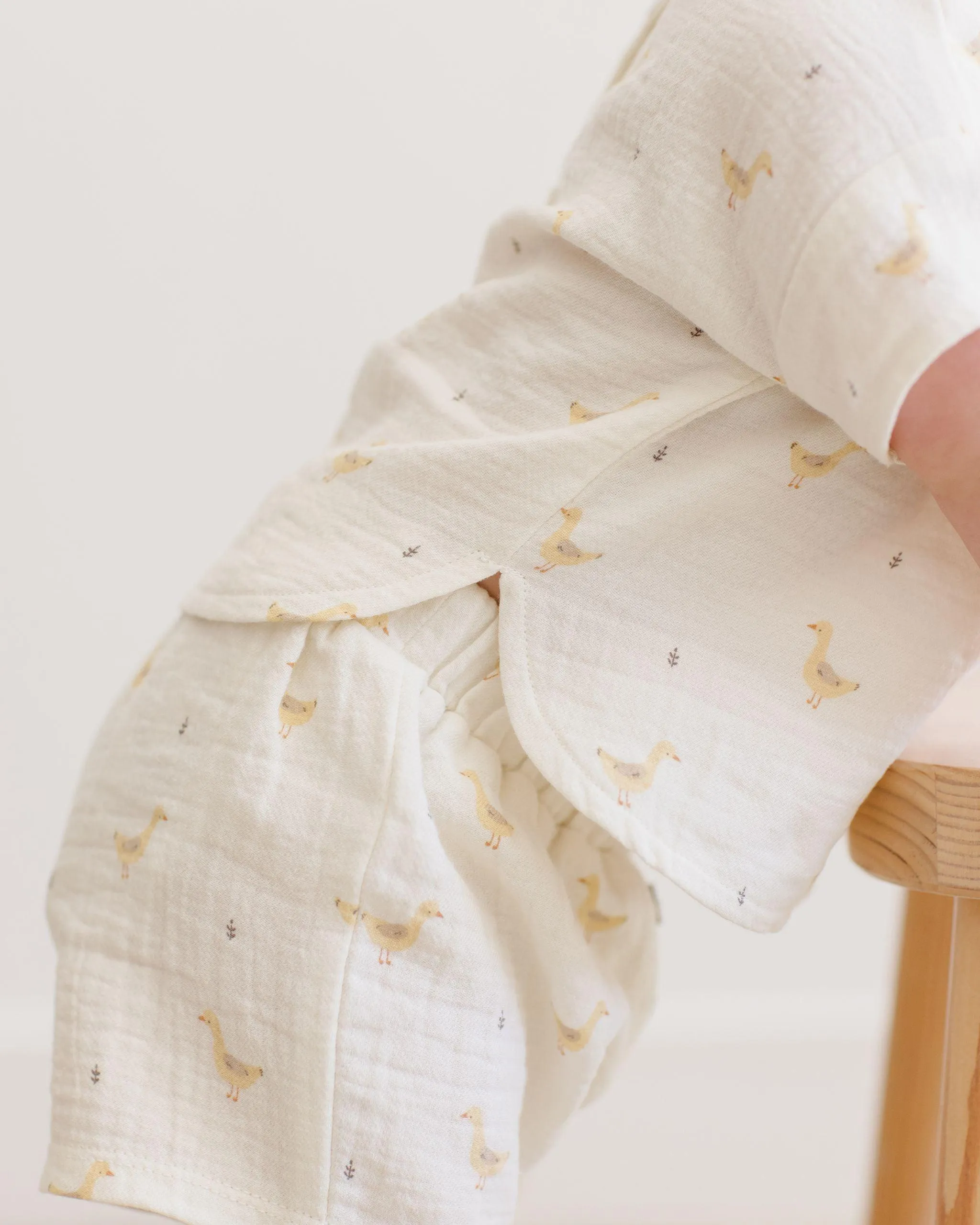 Baby Boy Sets| Woven Boxy Top and Short Set- Geese | Quincy Mae
