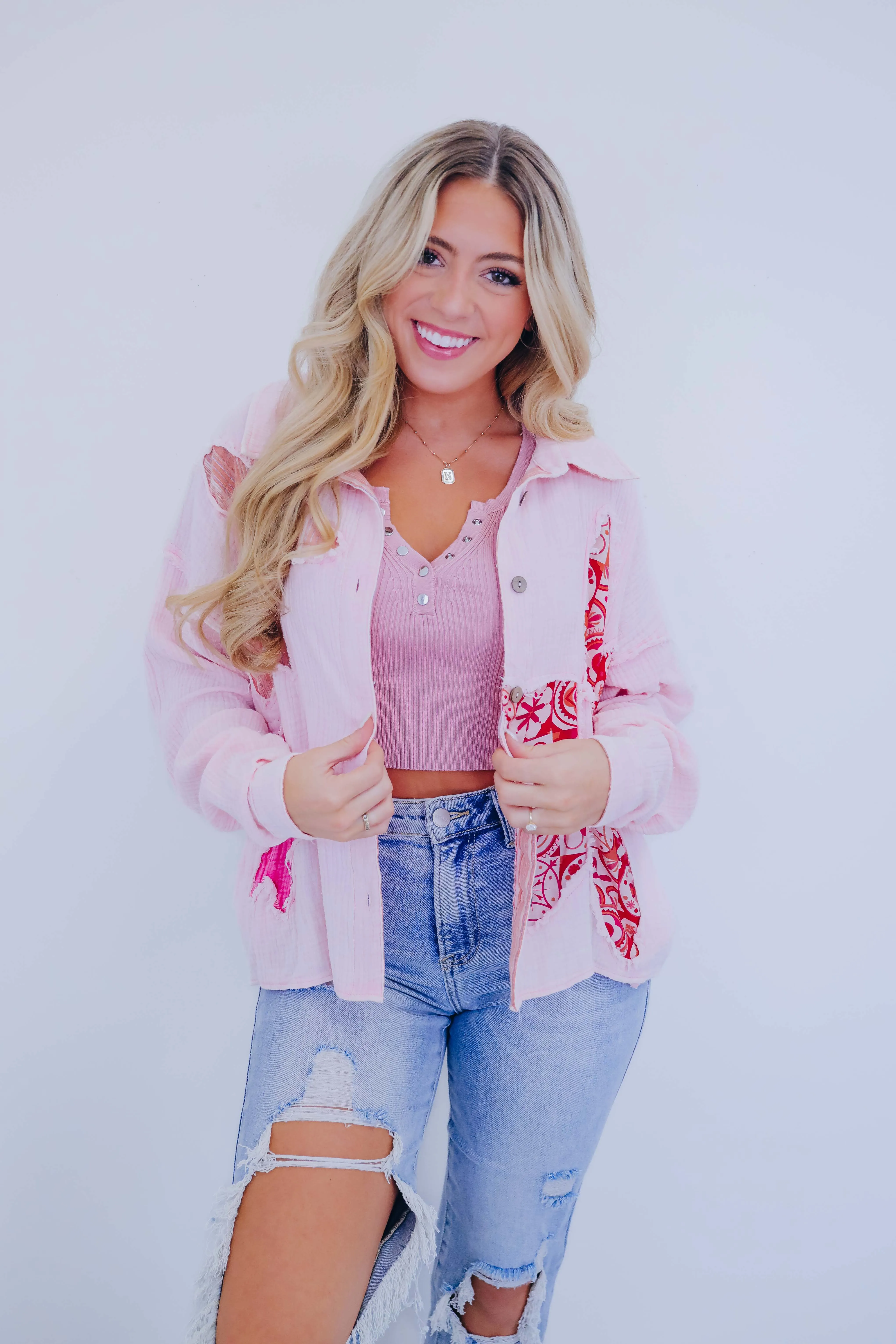 Beachy Chic Button Up Shirt By Oli & Hali - 2 Colors
