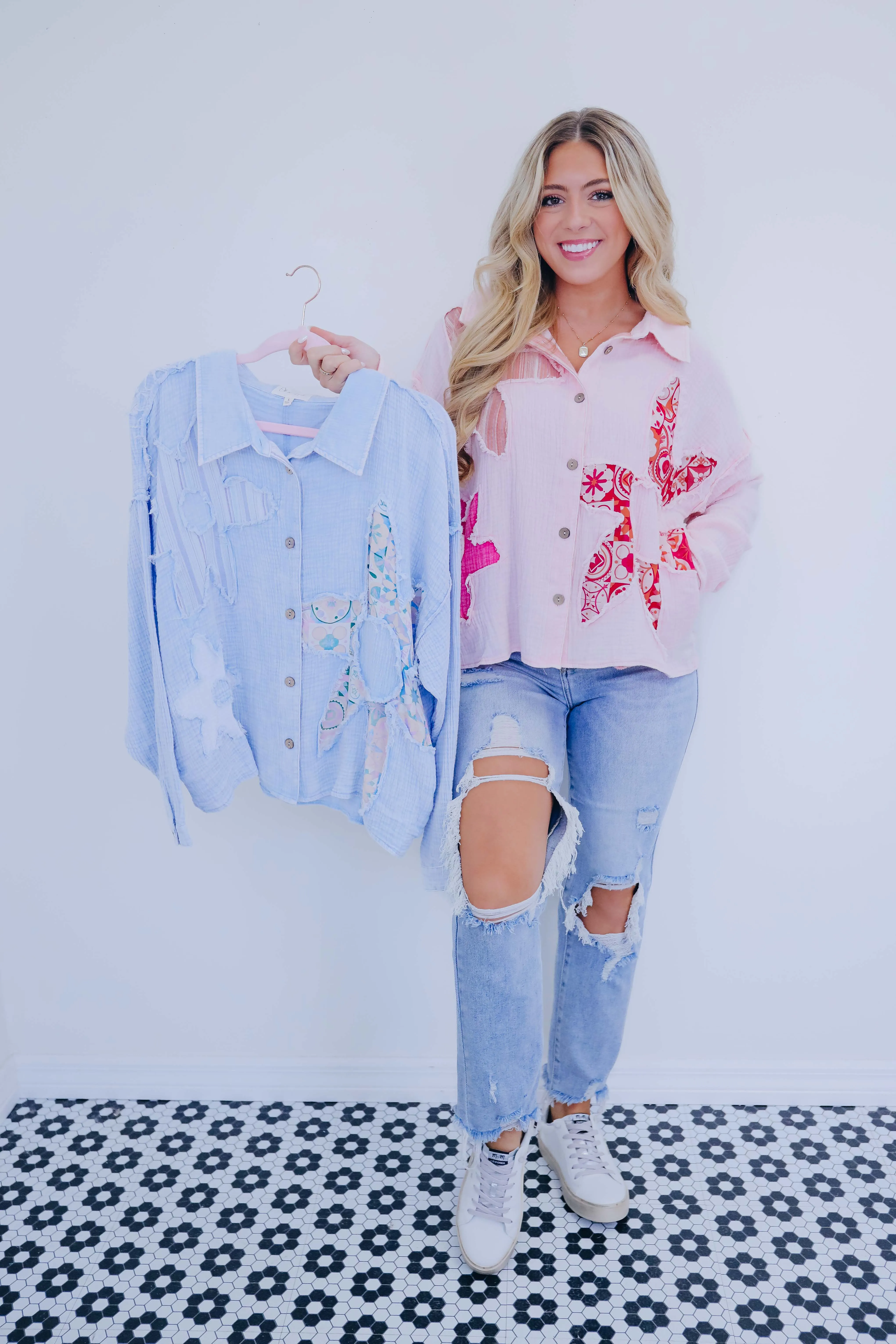 Beachy Chic Button Up Shirt By Oli & Hali - 2 Colors