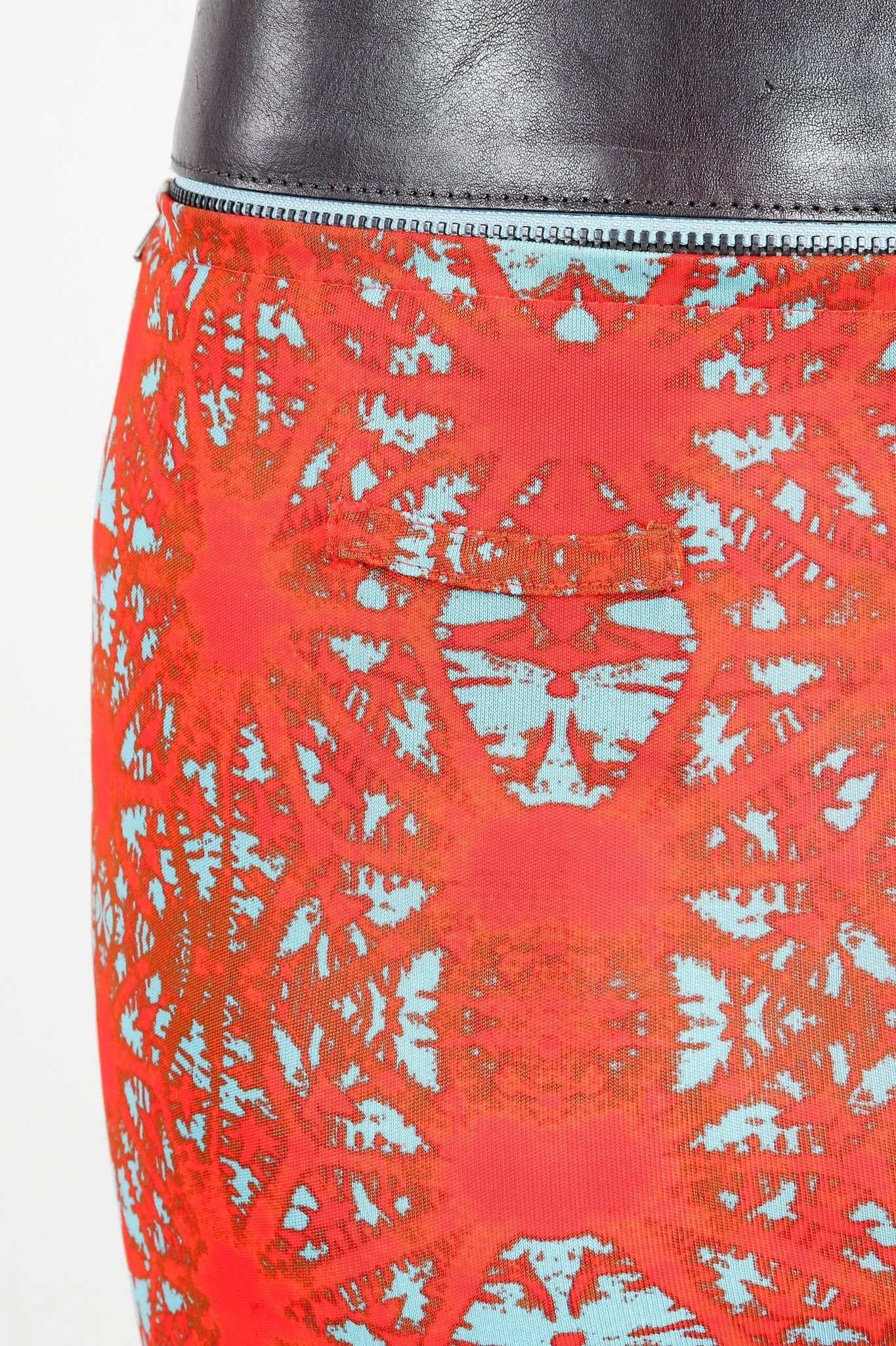 Belted Ruffle Print Skirt