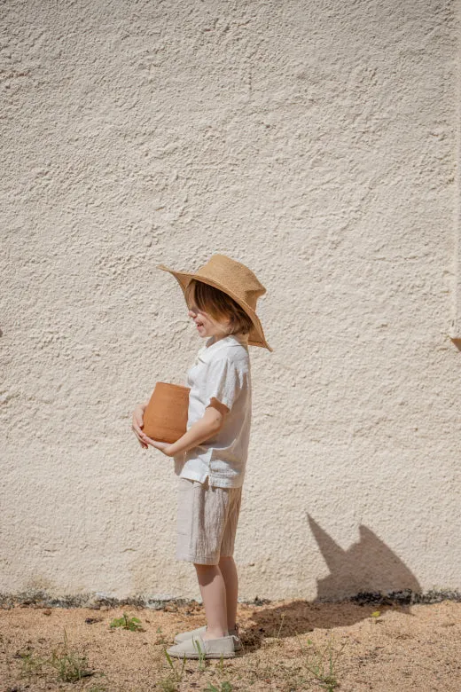 BENET woven s.sleeve shirt - off-white
