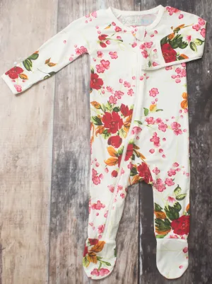 Bestaroo White Cherry Blossoms Footie