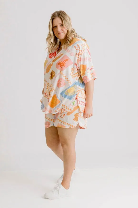 Bianca Shirt & Shorts Set - Amalfi Print