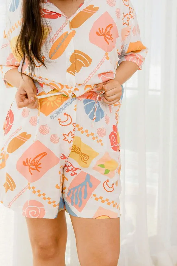 Bianca Shirt & Shorts Set - Amalfi Print