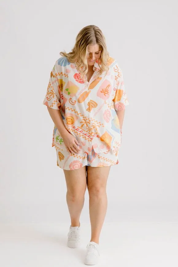 Bianca Shirt & Shorts Set - Amalfi Print