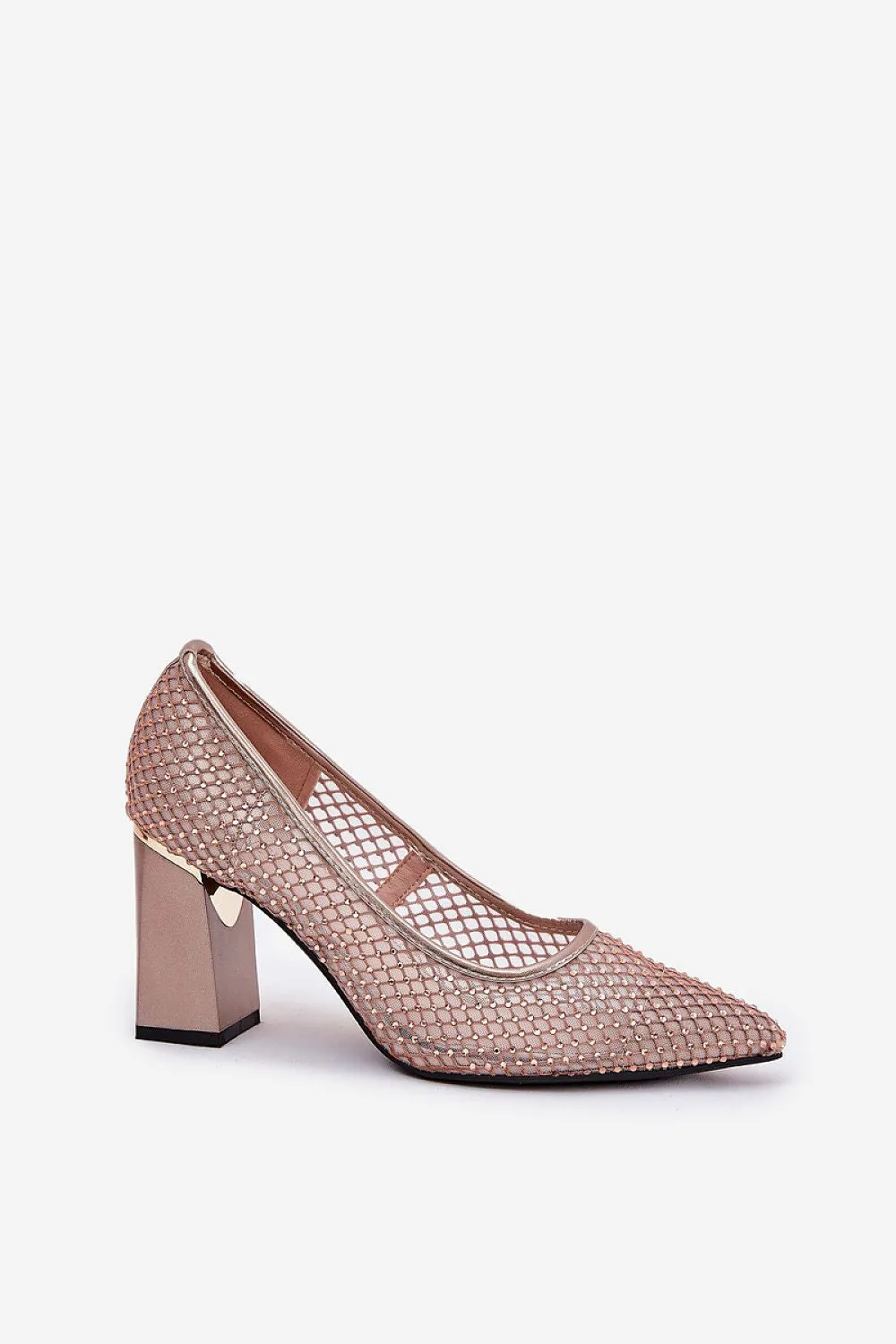 Block heel pumps