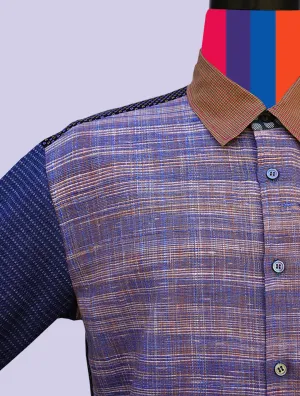 Blocked Woven Cotton Shirt