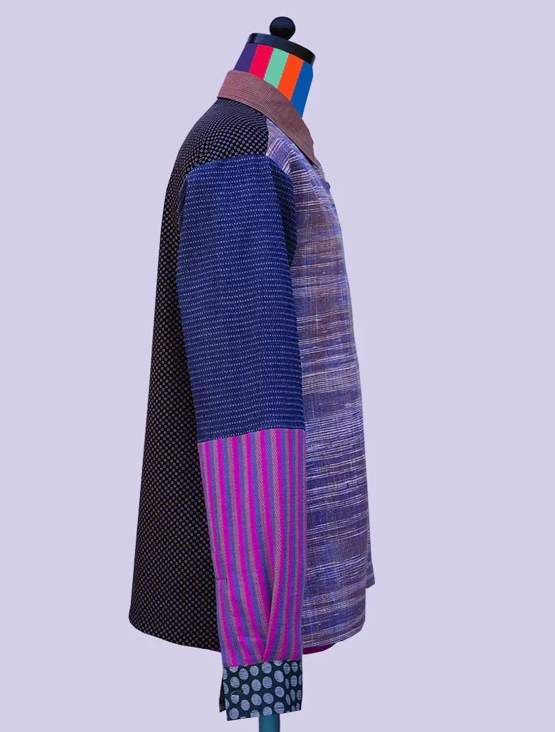 Blocked Woven Cotton Shirt