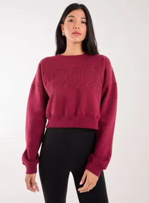 Boston Silk Detail Crop Sweater