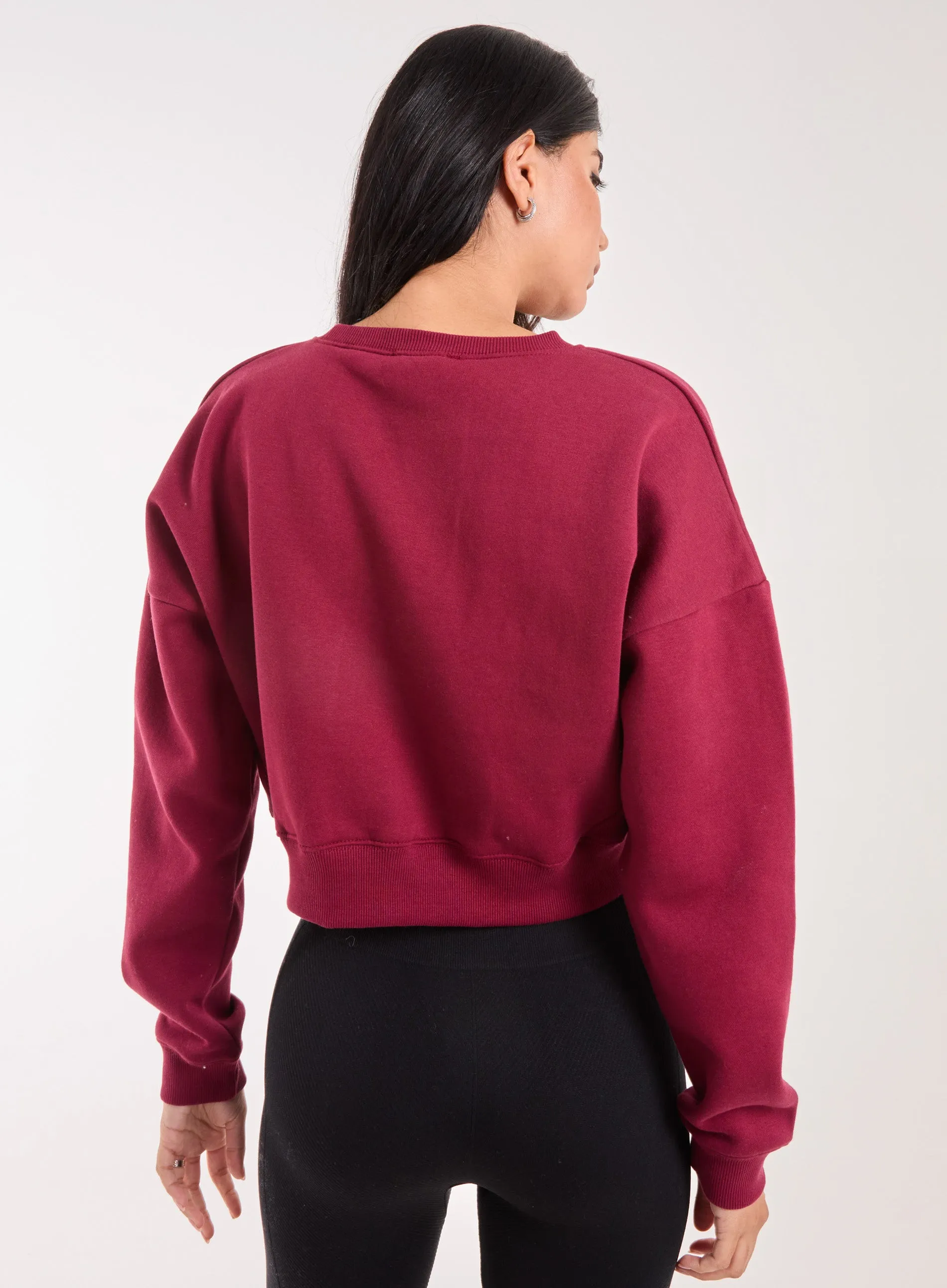Boston Silk Detail Crop Sweater