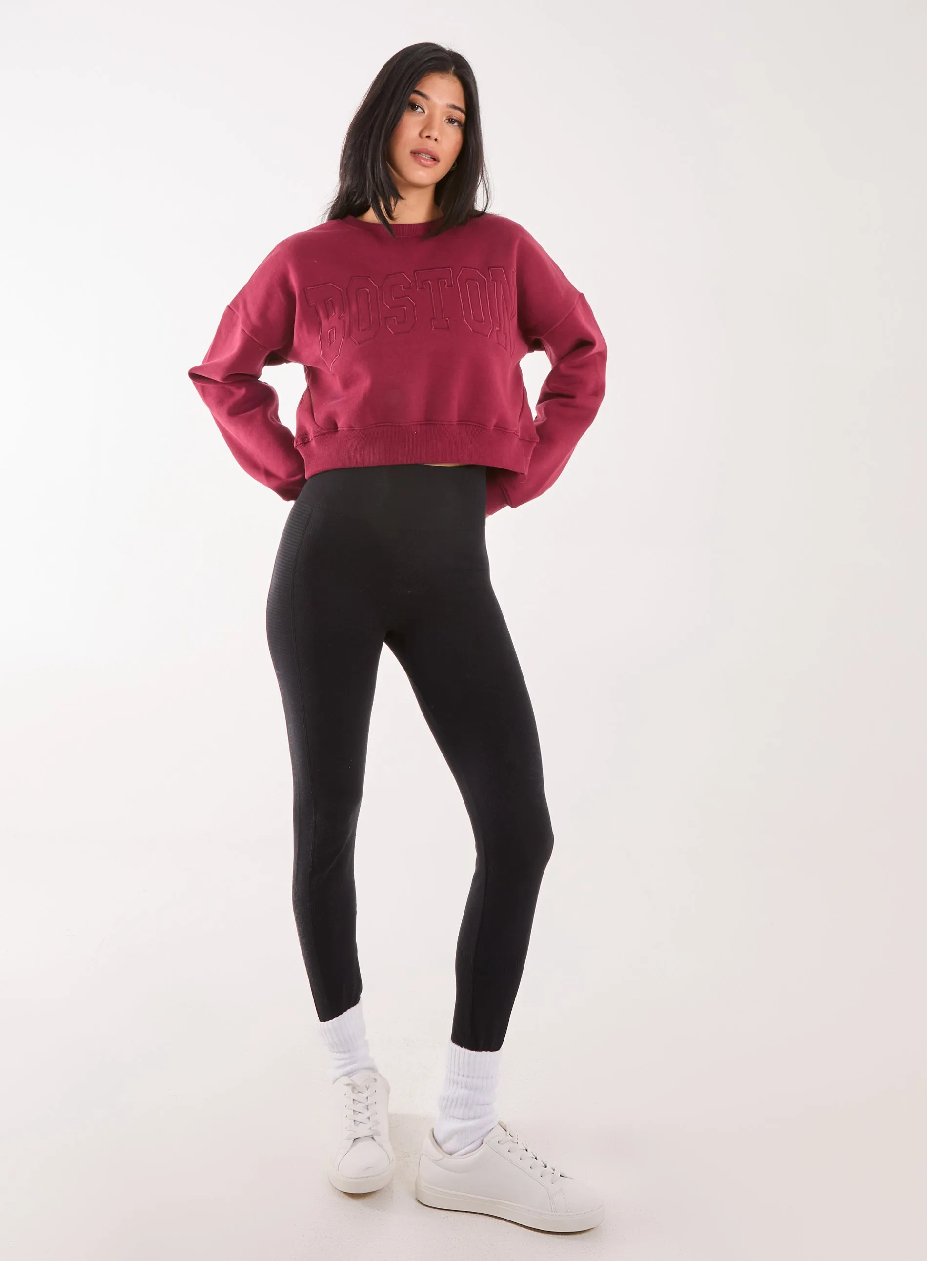 Boston Silk Detail Crop Sweater