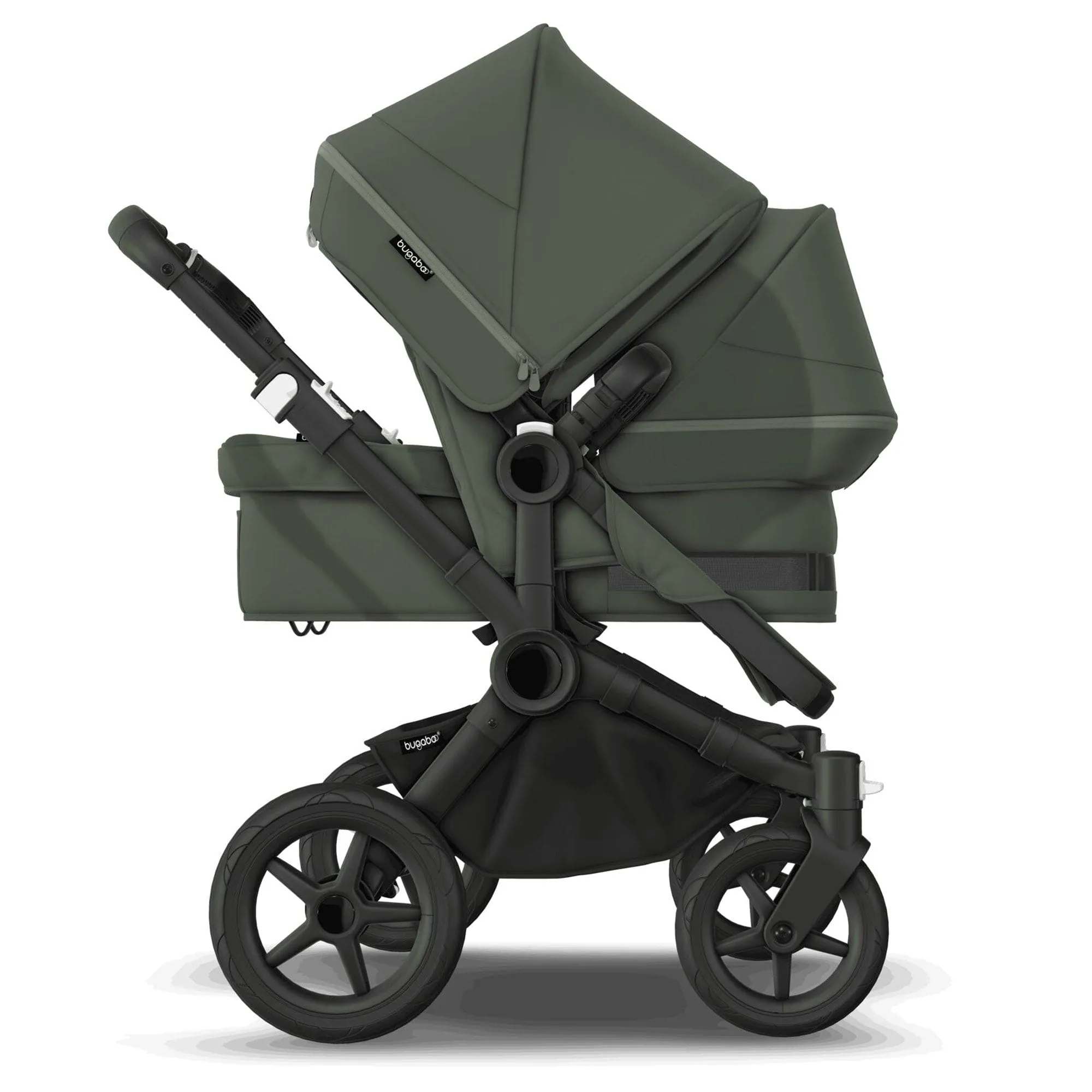 Bugaboo Donkey 5 Duo Complete Pushchair - Black/Forest Green
