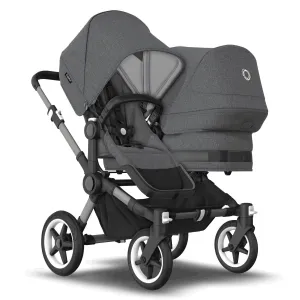 Bugaboo Donkey 5 Duo Complete Pushchair in Black/Grey Mélange