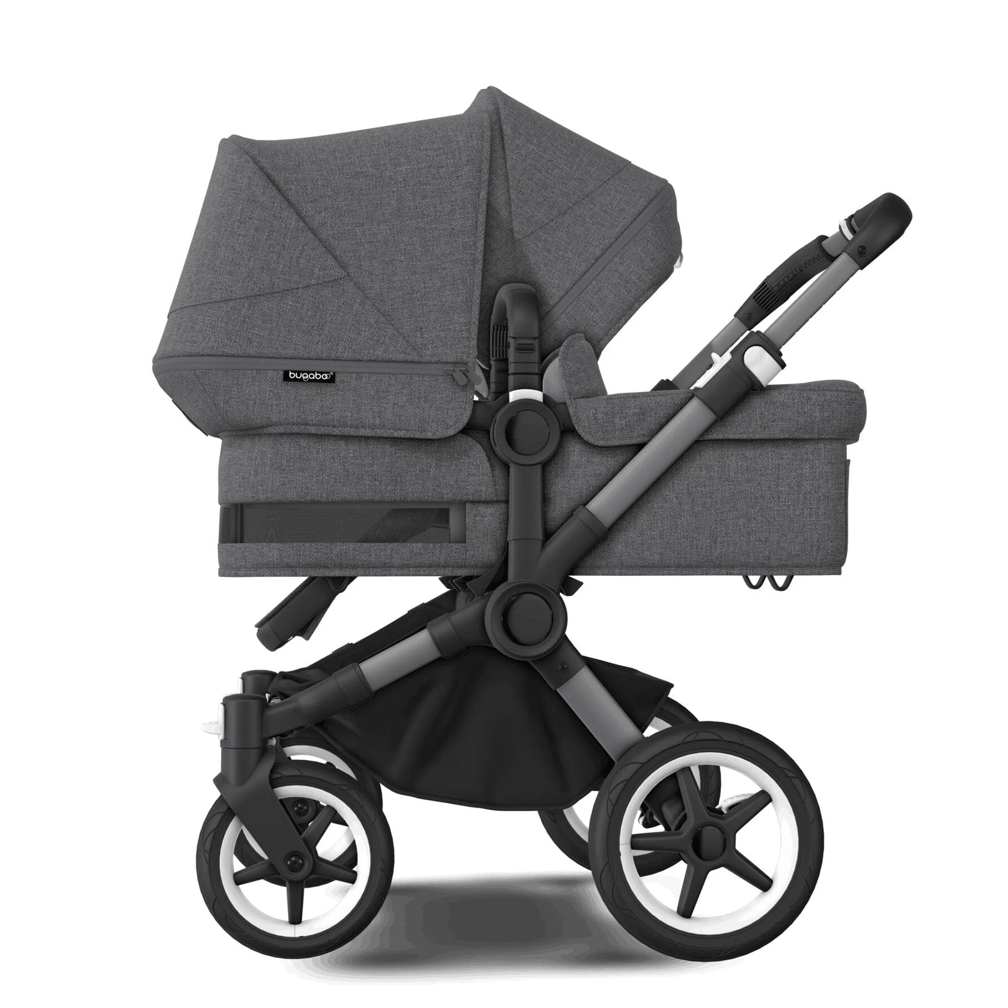 Bugaboo Donkey 5 Duo Complete Pushchair in Black/Grey Mélange