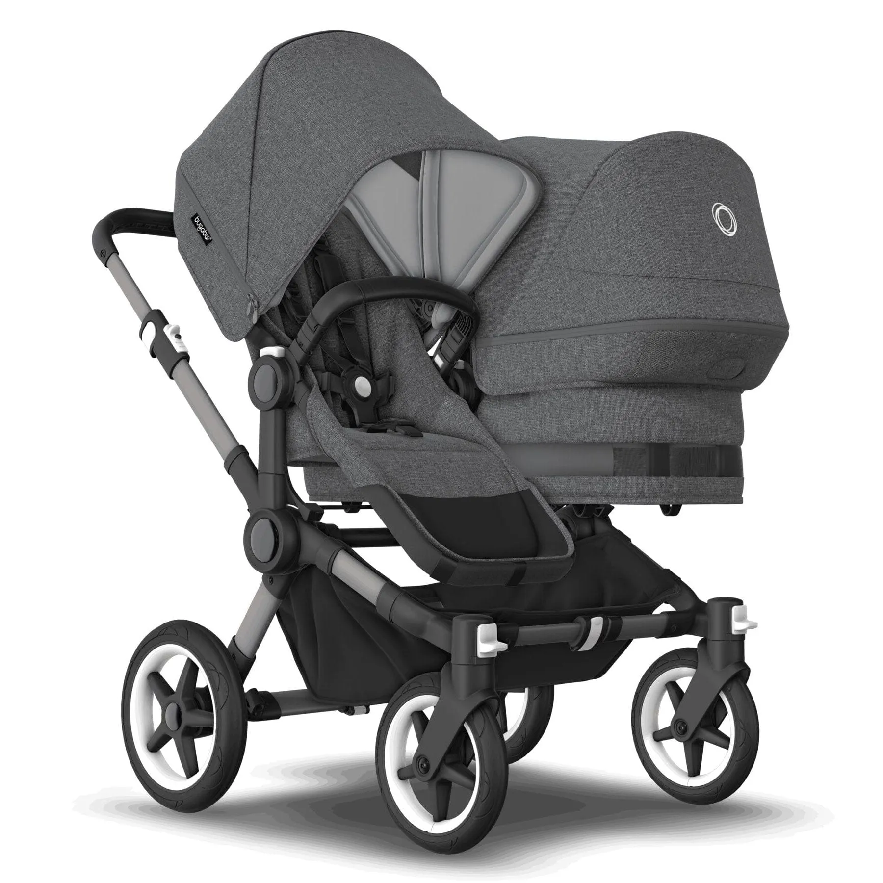 Bugaboo Donkey 5 Duo Complete Pushchair in Black/Grey Mélange