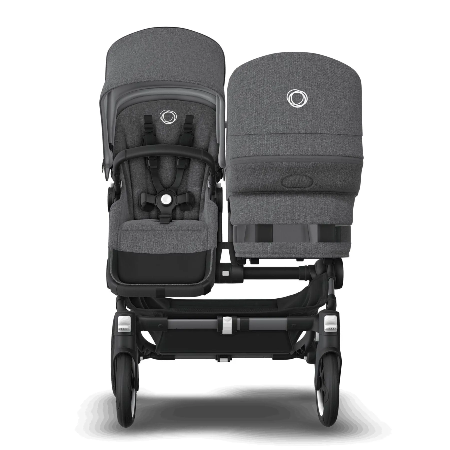 Bugaboo Donkey 5 Duo Complete Pushchair in Black/Grey Mélange