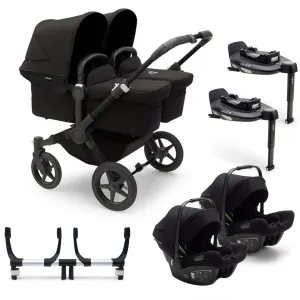 Bugaboo Donkey 5 Twin Complete Turtle Travel System - Midnight Black