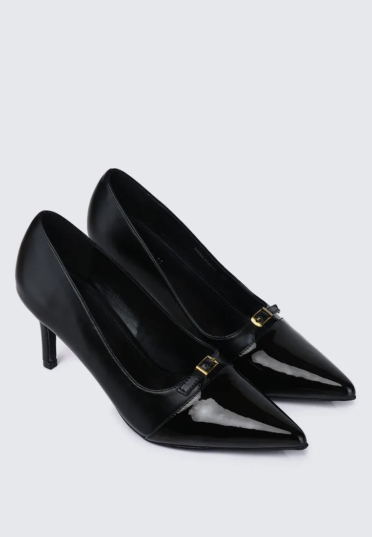 Callen Pointed Toe Pumps (Black)