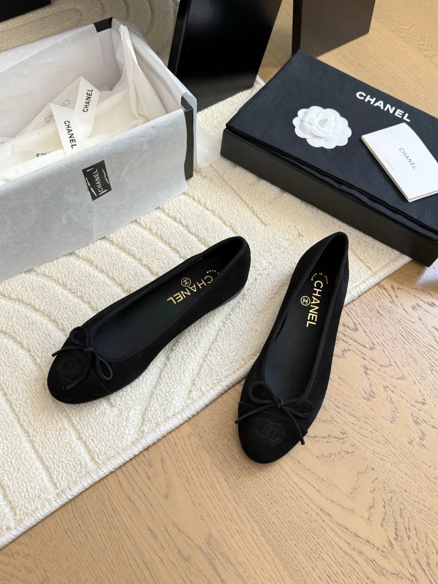 CC 25C Ballet Flat Suede Calfskin