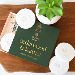 Cedarwood & Leather Shower Steamers Set