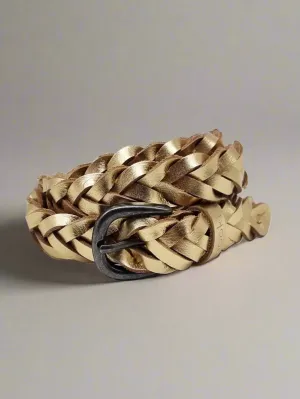 Dallas Woven Belt Gold