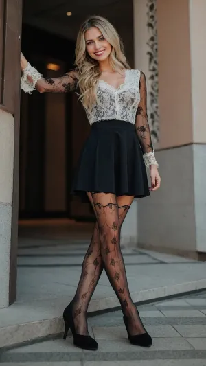 Dazzle in Lace: 15 Classy Outfits with Stockings for Every Occasion
