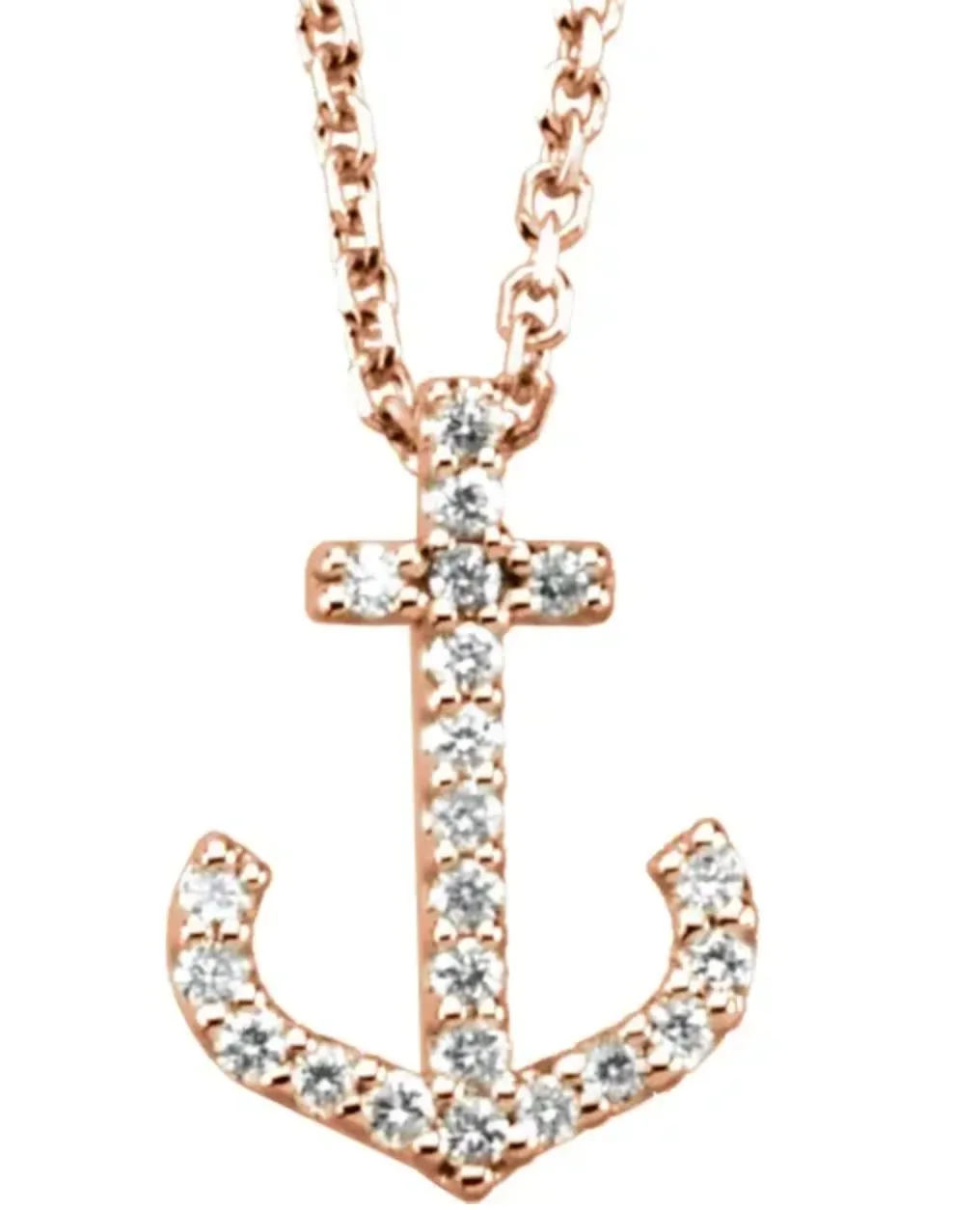 Diamond Anchor Necklace
