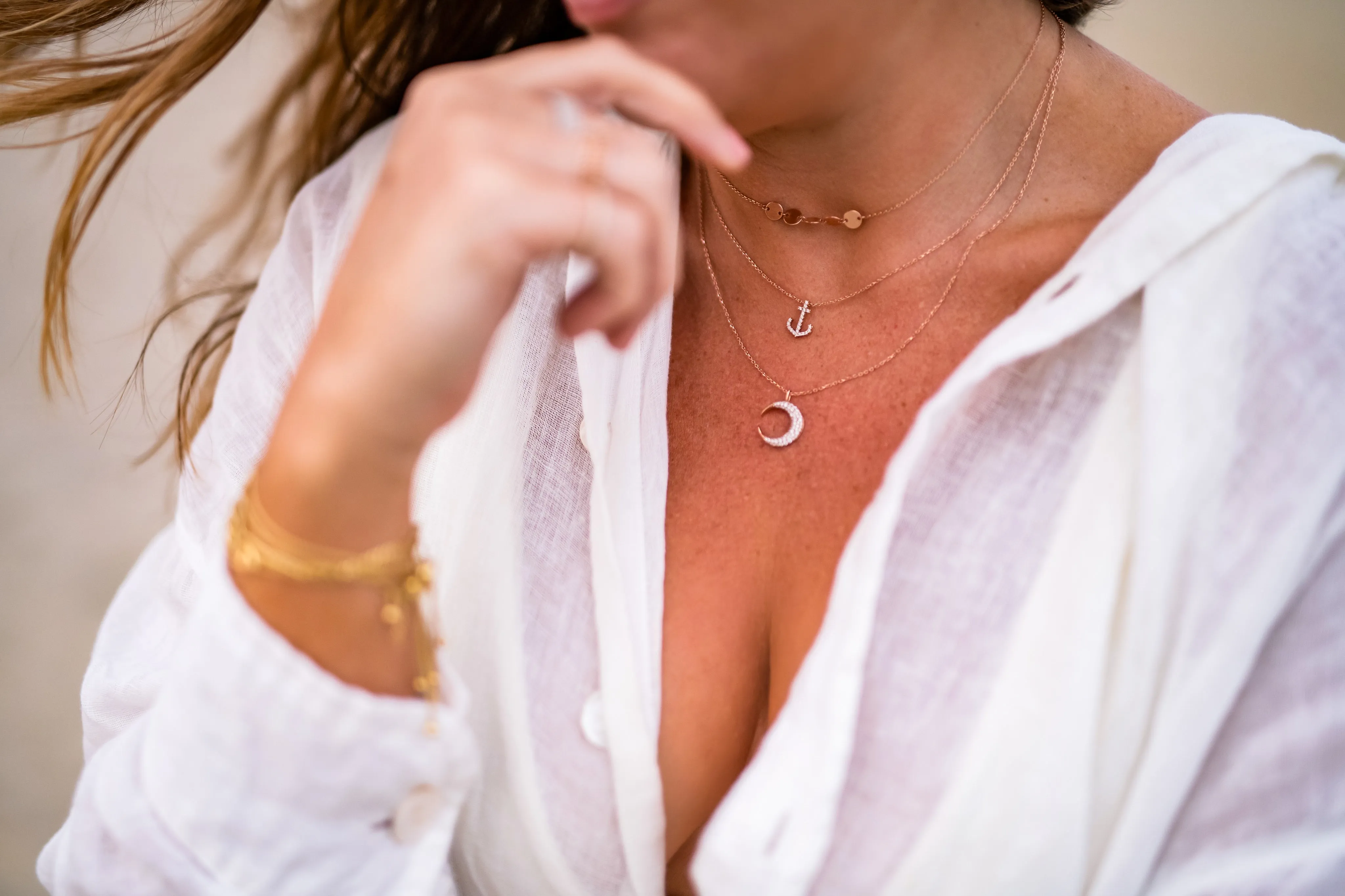 Diamond Anchor Necklace